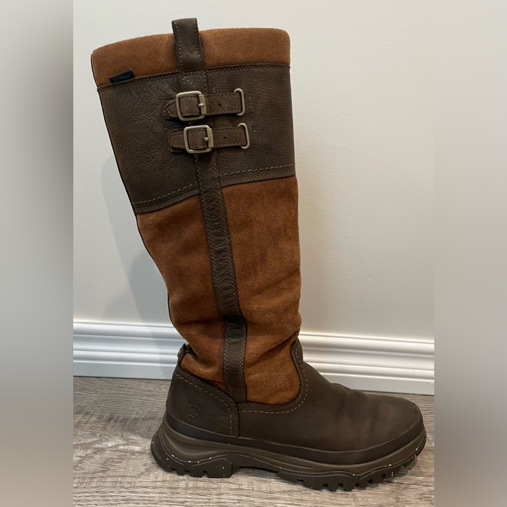 Ariat Brown Two-Tone Tall Winter Rain Boots - Picture 5 of 10
